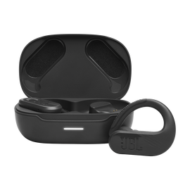 JBL Endurance Peak 3 - Black - Dust and water proof True Wireless active earbuds - Hero
